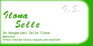 ilona selle business card